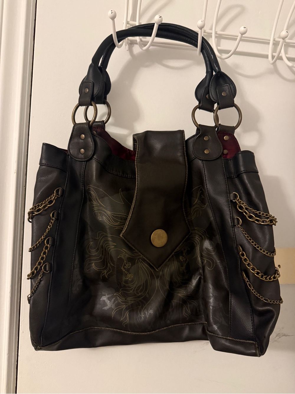 Disney pirates of the Caribbean Tote with Gold Chain